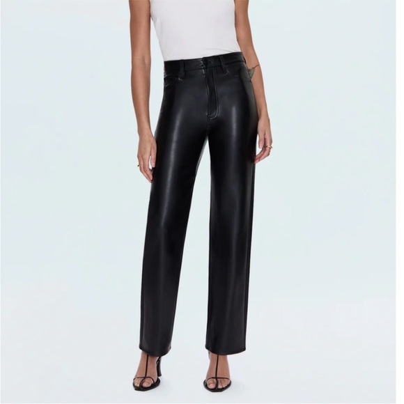 Pistola Cassie High Waisted Faux Leather Straight Leg Pants Size 25 NWT - Picture 2 of 10